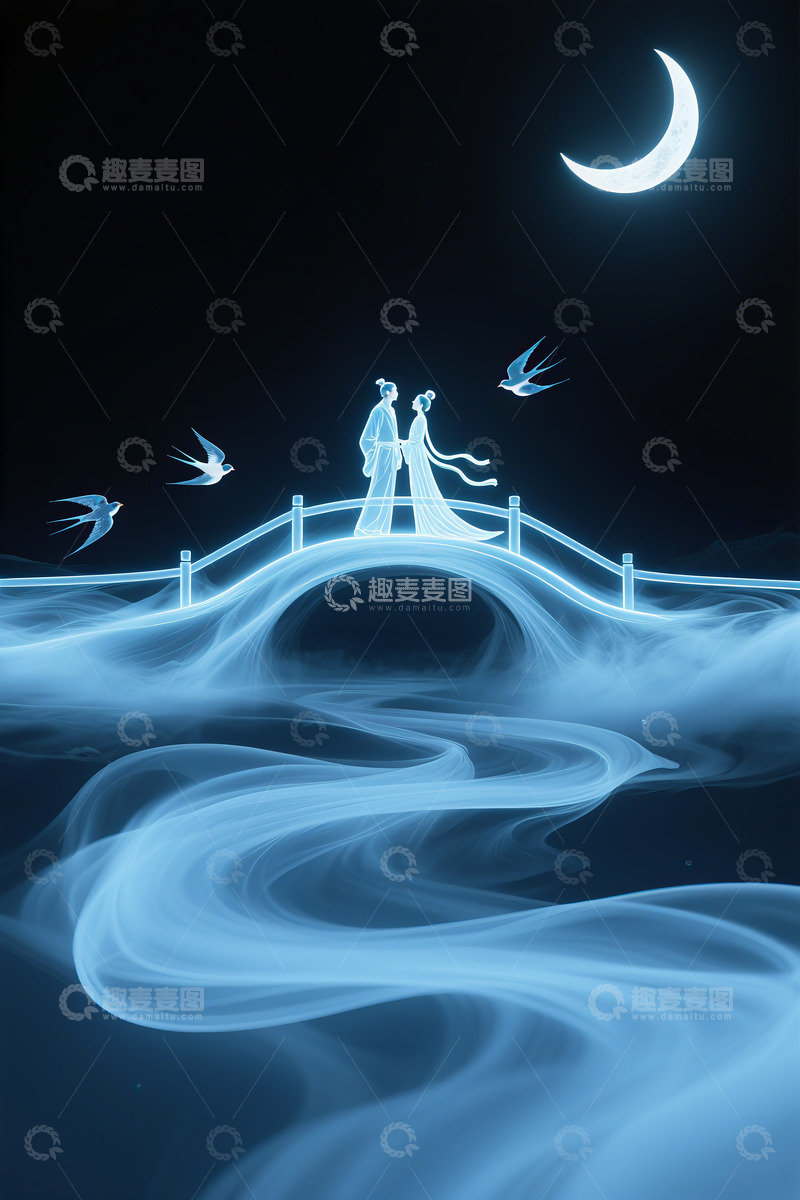 高清大图下载【趣麦麦图】七夕情人节素材2