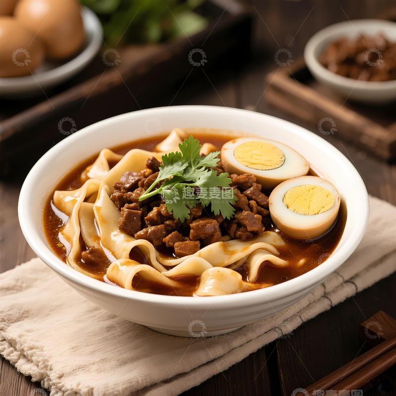高清大图下载【趣麦麦图】一碗刀削面美食