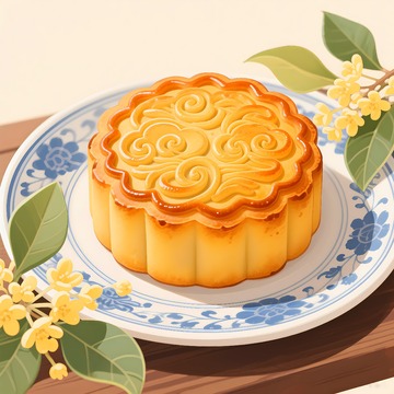 一盘美味的月饼