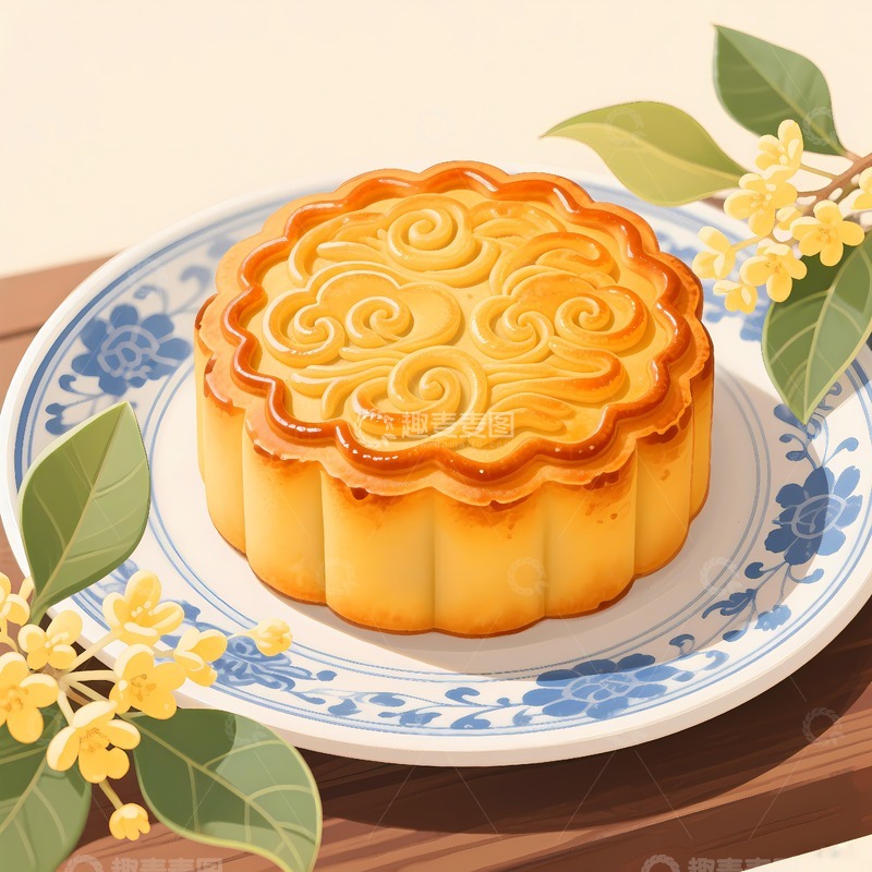 一盘美味的月饼