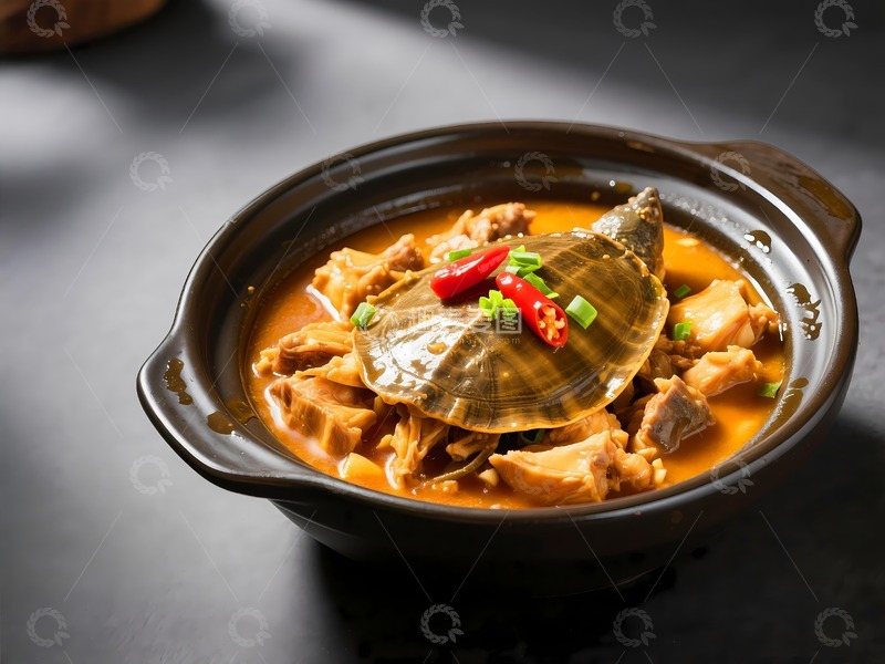 高清大图下载【趣麦麦图】红焖甲鱼美食