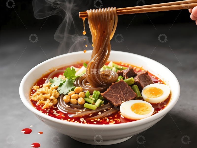 一碗酸辣粉美食