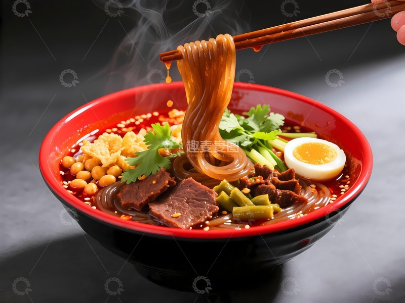 一碗酸辣粉美食