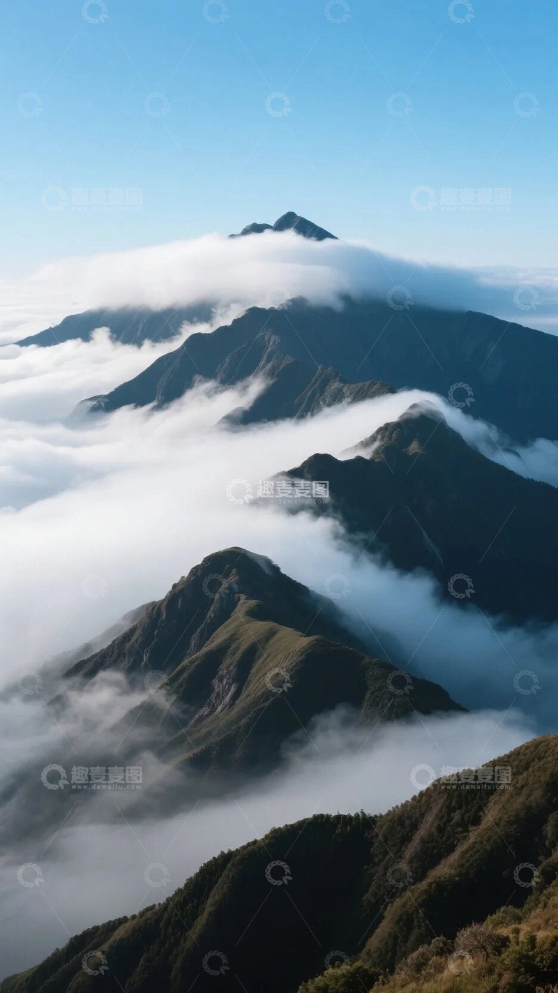 高清大图下载【趣麦麦图】云雾缭绕的山峦叠嶂08