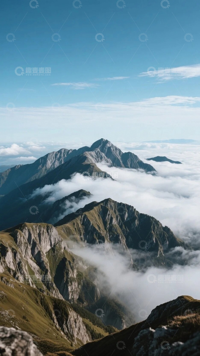 高清大图下载【趣麦麦图】云雾缭绕的山峦叠嶂07