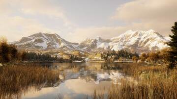 湖泊  澄澈  疏朗