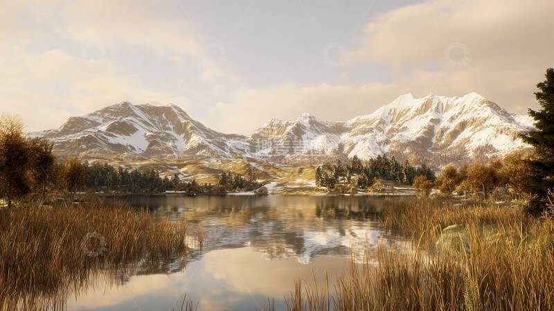 高清大图下载【趣麦麦图】湖泊  澄澈  疏朗