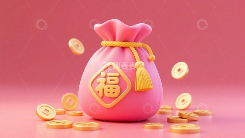高清大图下载【趣麦麦图】金币福袋迎新春04