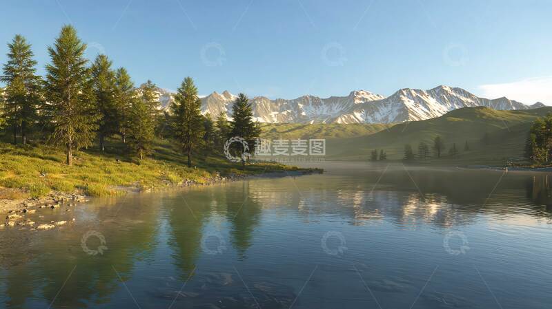 高清大图下载【趣麦麦图】湖泊  寂然  冷冽   