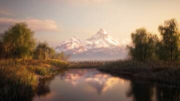 湖泊  澄澈  沉静