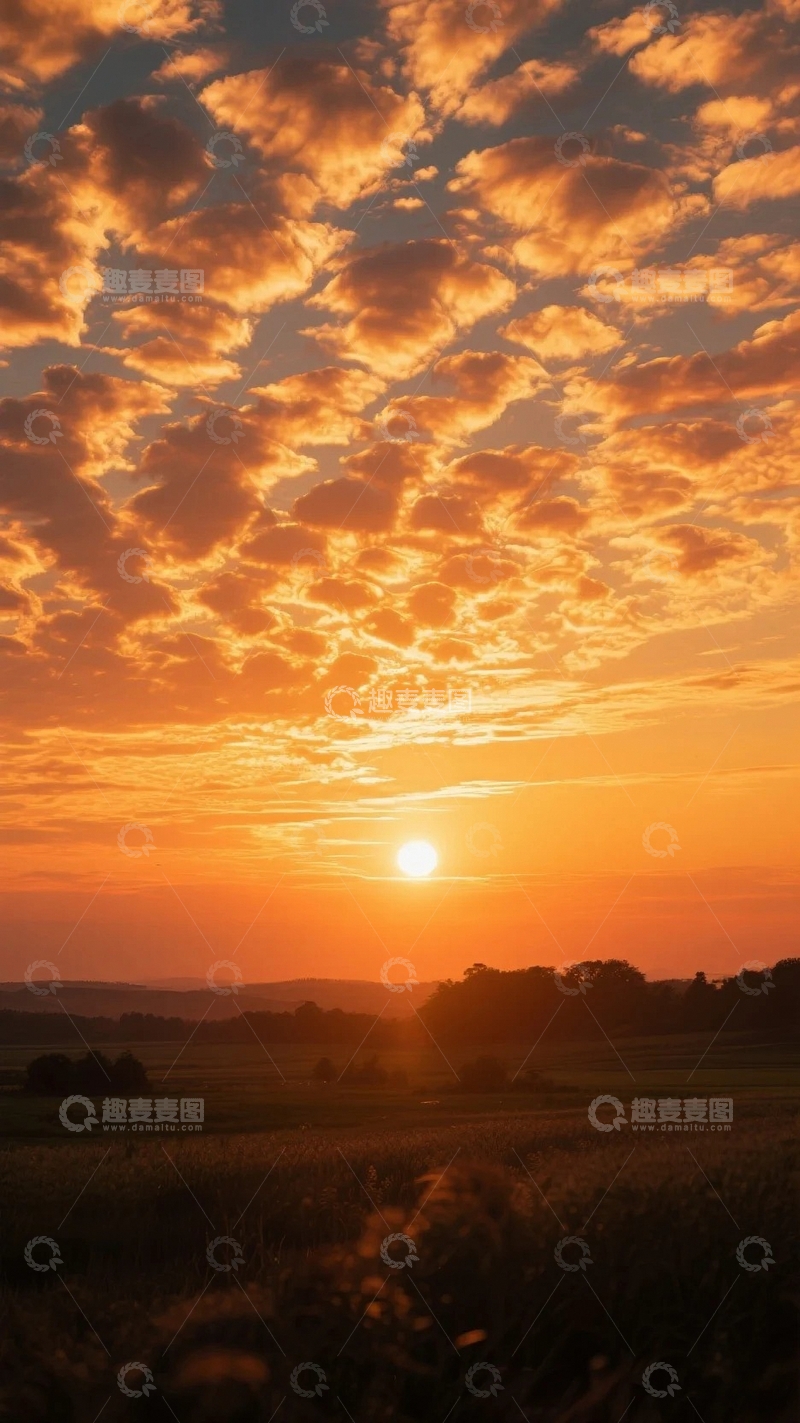 高清大图下载【趣麦麦图】绚烂晚霞下的湖光山色06
