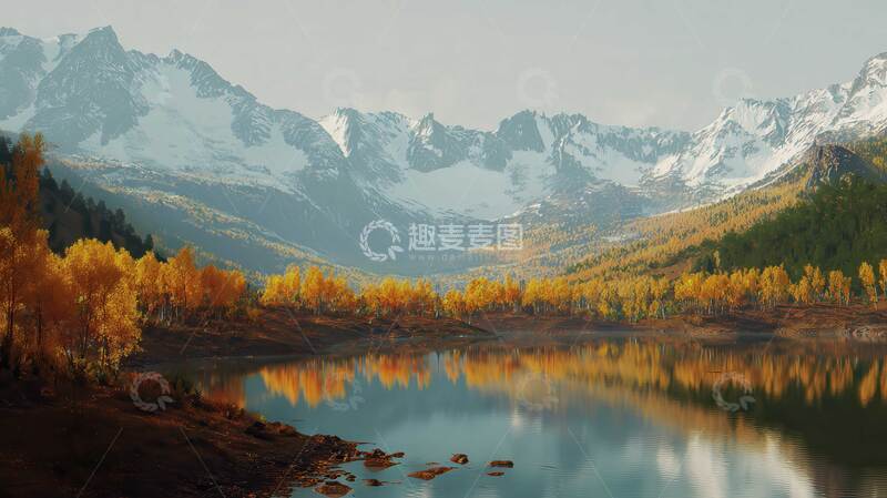 高清大图下载【趣麦麦图】湖泊  浅淡  默然