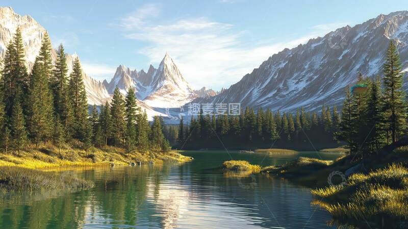 高清大图下载【趣麦麦图】湖泊  凄清  霜染  