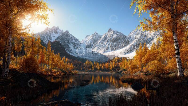 高清大图下载【趣麦麦图】湖泊  浅淡  薄雾