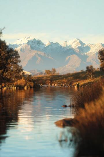 湖泊  澄澈  萧瑟