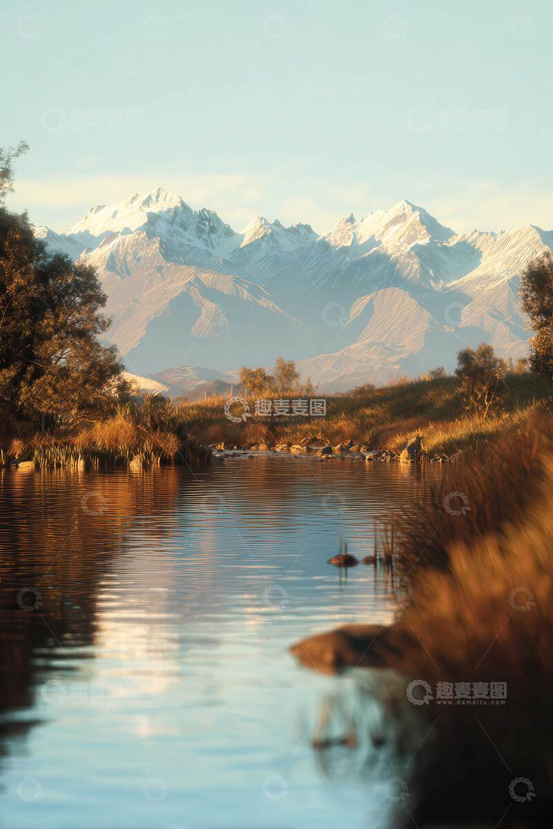 高清大图下载【趣麦麦图】湖泊  澄澈  萧瑟