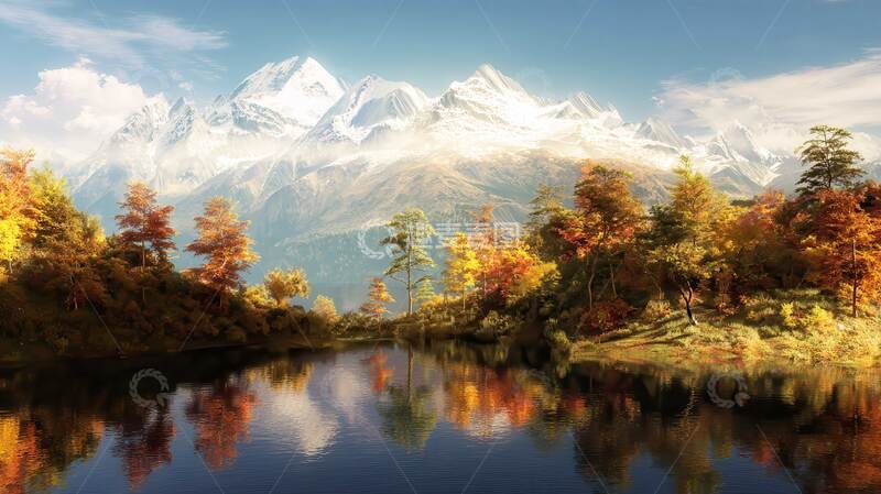 高清大图下载【趣麦麦图】湖泊  凄清  寒烟  