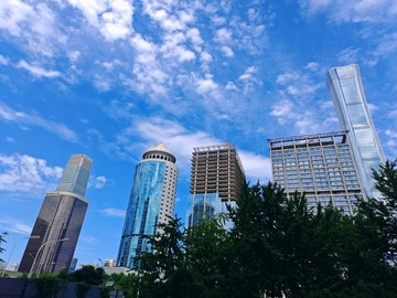 蓝天白云下的中国尊1