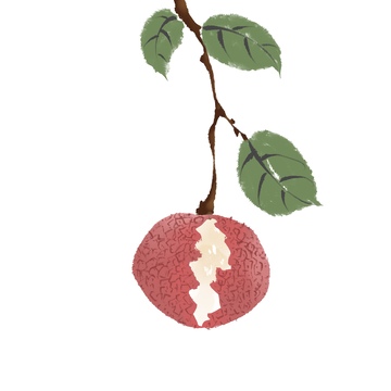 水墨风格水果荔枝免抠元素