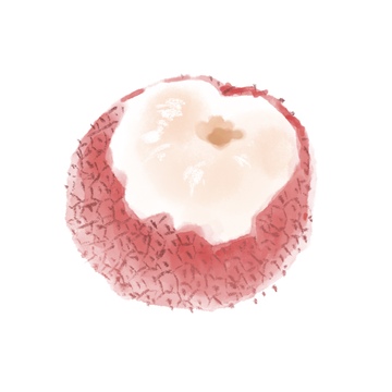 国风水墨水果荔枝免抠元素