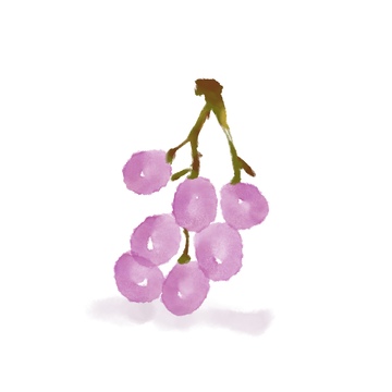 水墨国风水果葡萄免抠元素