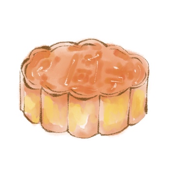 水墨国风中秋节月饼设计图