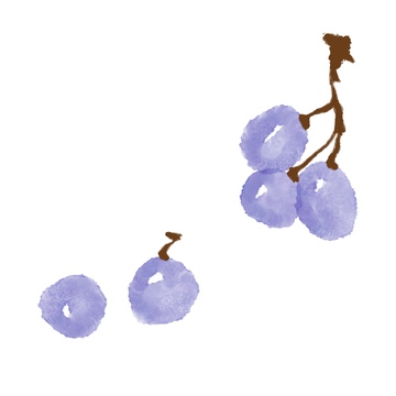 水墨风水果葡萄免抠元素