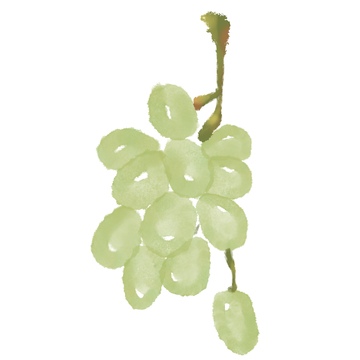 古风水墨水果葡萄免抠元素