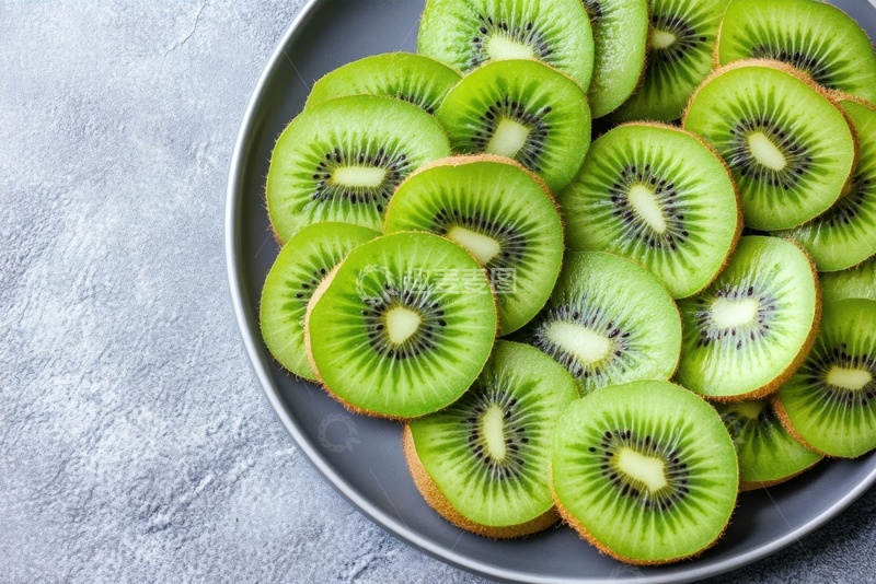 高清大图下载【趣麦麦图】一盘新鲜的猕猴桃片