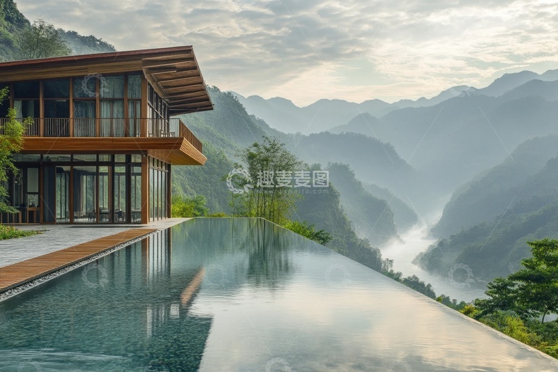 高清大图下载【趣麦麦图】山林里的避暑山庄