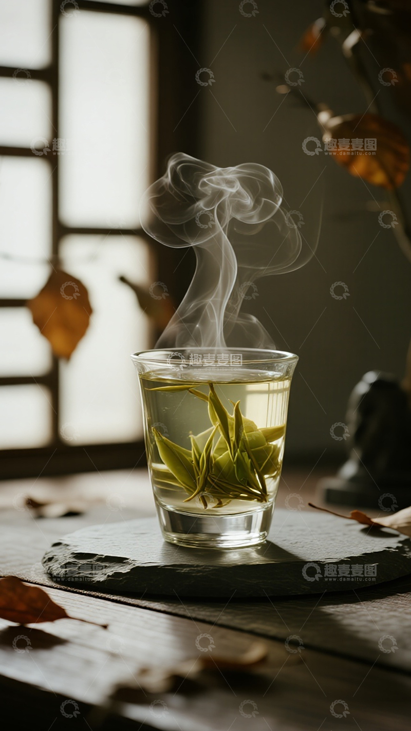 高清大图下载【趣麦麦图】热茶蒸汽室内闲适氛围