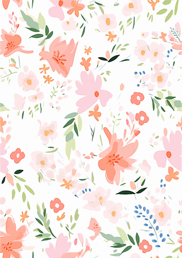 小清新浪漫手绘卡通插画动物花草