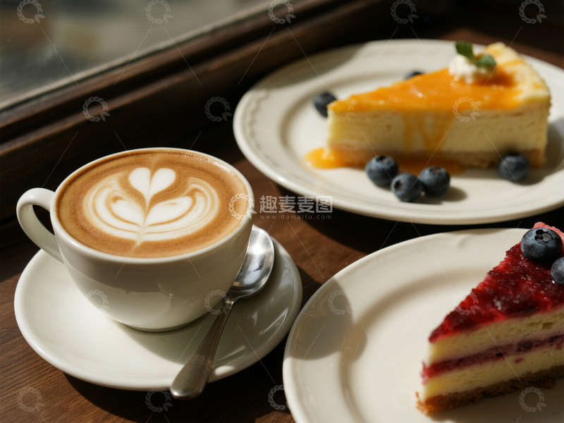 高清大图下载【趣麦麦图】咖啡蛋糕摄影