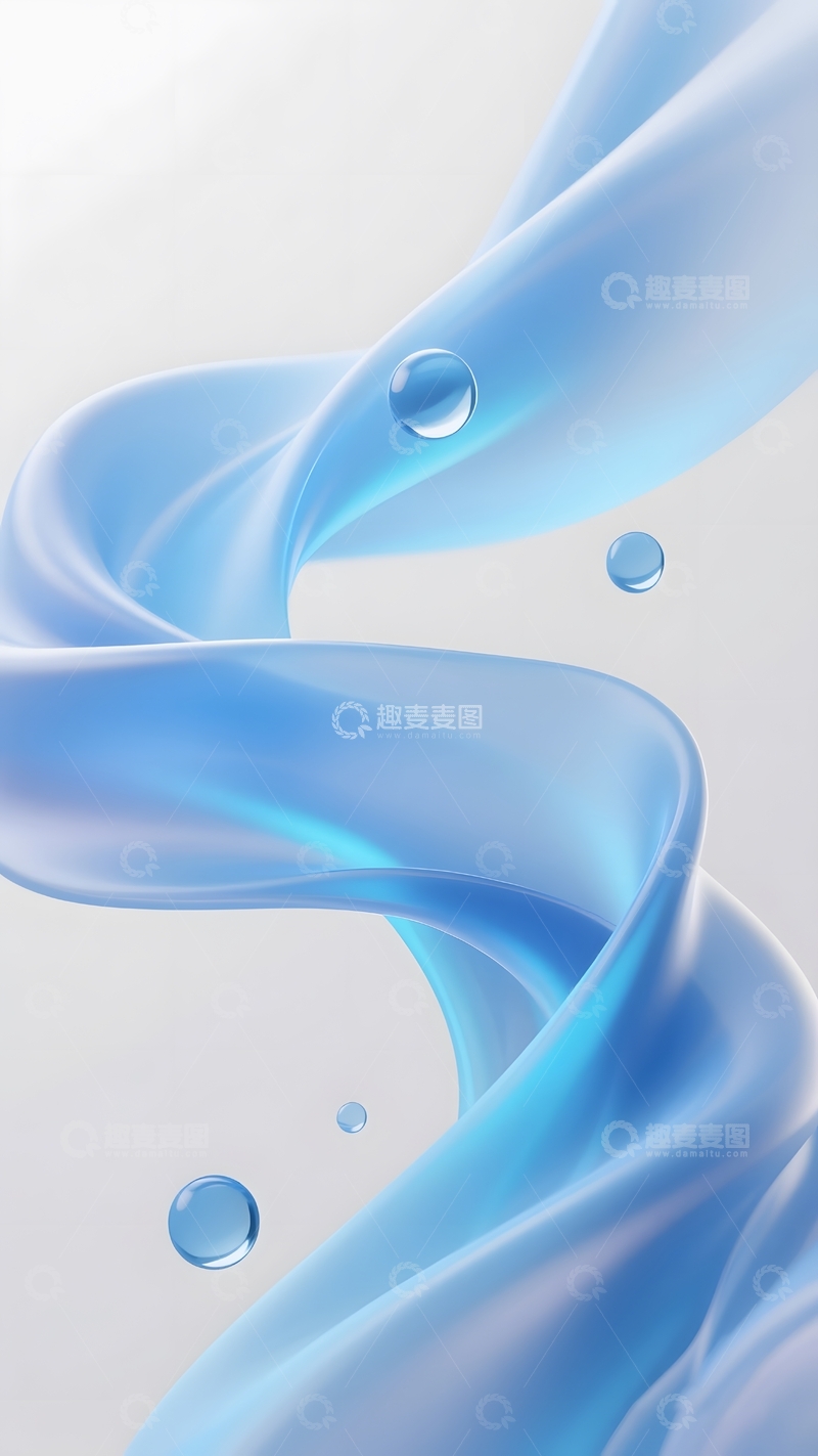 高清大图下载【趣麦麦图】红色半透明气泡流动背景