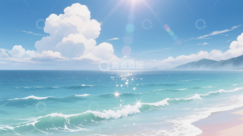 高清大图下载【趣麦麦图】蓝穹下的海之诗
