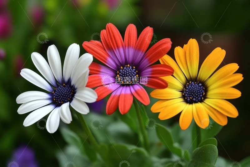 高清大图下载【趣麦麦图】盛开的彩色菊花