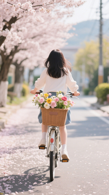 花车骑行春日浪漫生活