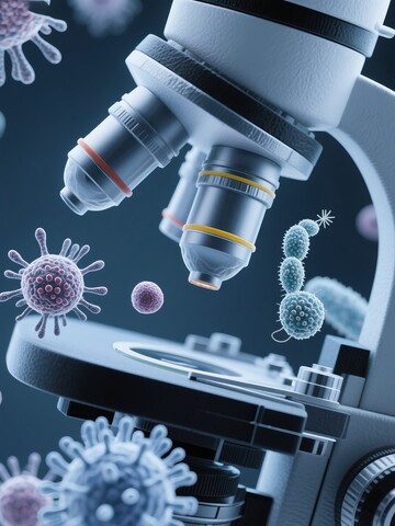 显微镜下的病毒观察