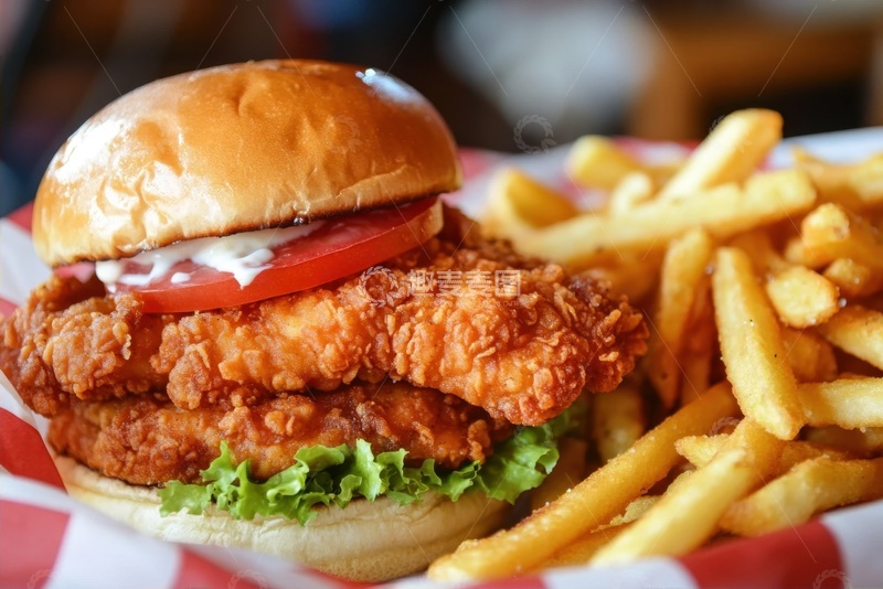 高清大图下载【趣麦麦图】炸薯条鸡腿汉堡美食