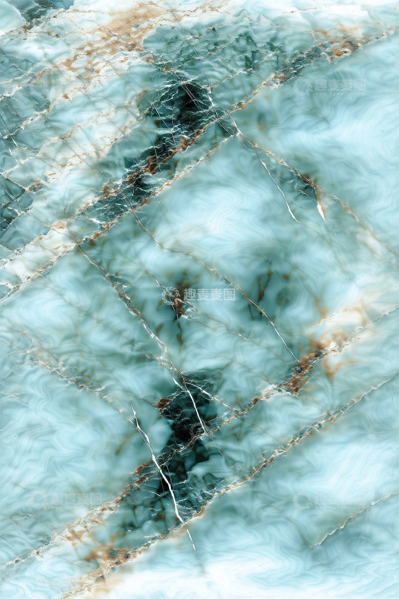 高清大图下载【趣麦麦图】蓝色大理石表面肌理花纹