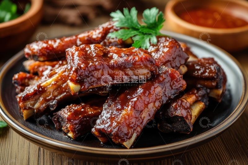 高清大图下载【趣麦麦图】一盘红烧排骨美食