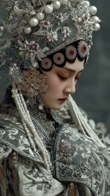 穿着戏服的京剧演员