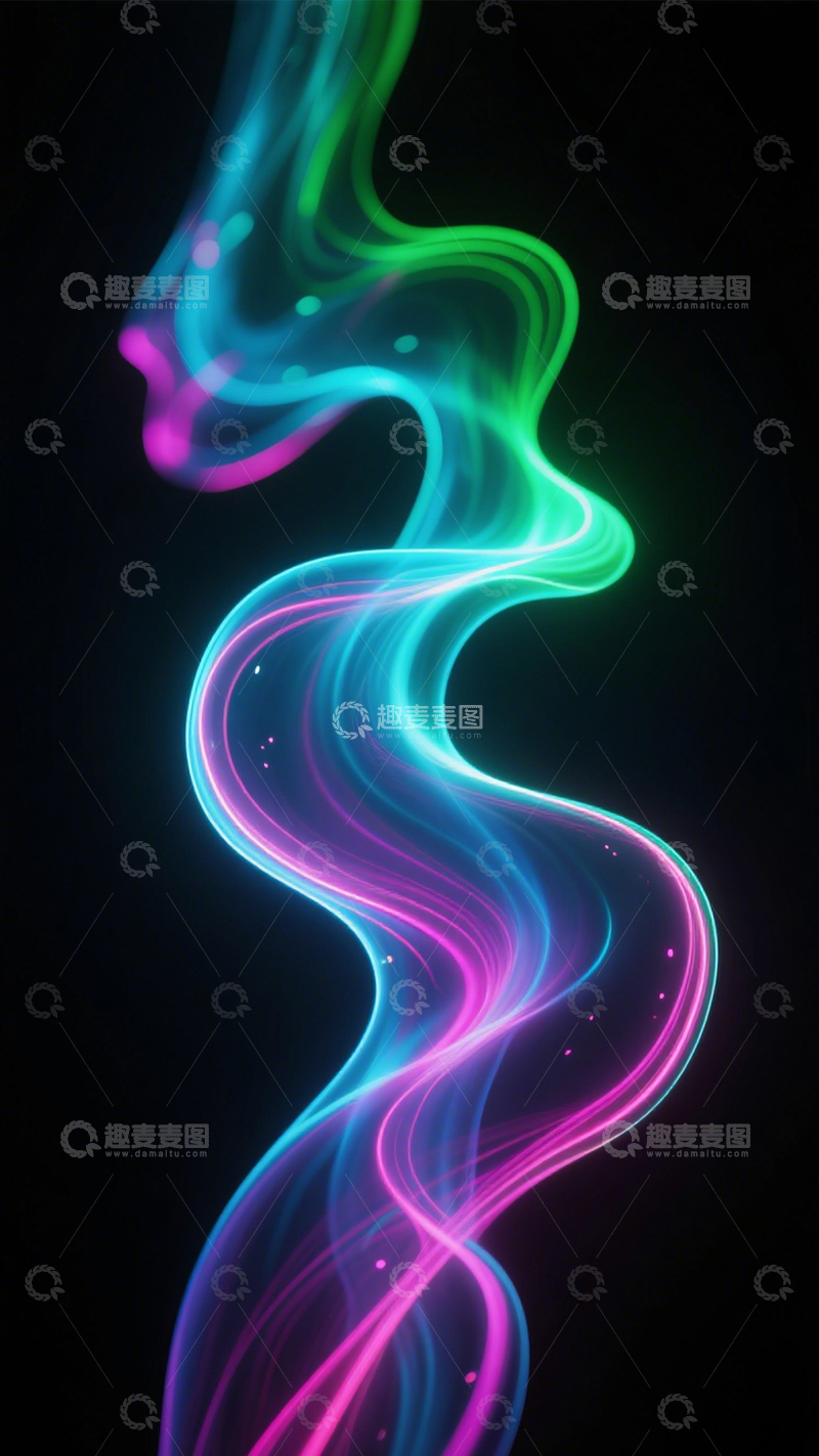 高清大图下载【趣麦麦图】荧光光带科技动感视觉