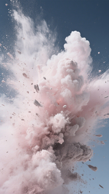 粉蓝烟雾艺术视觉冲击