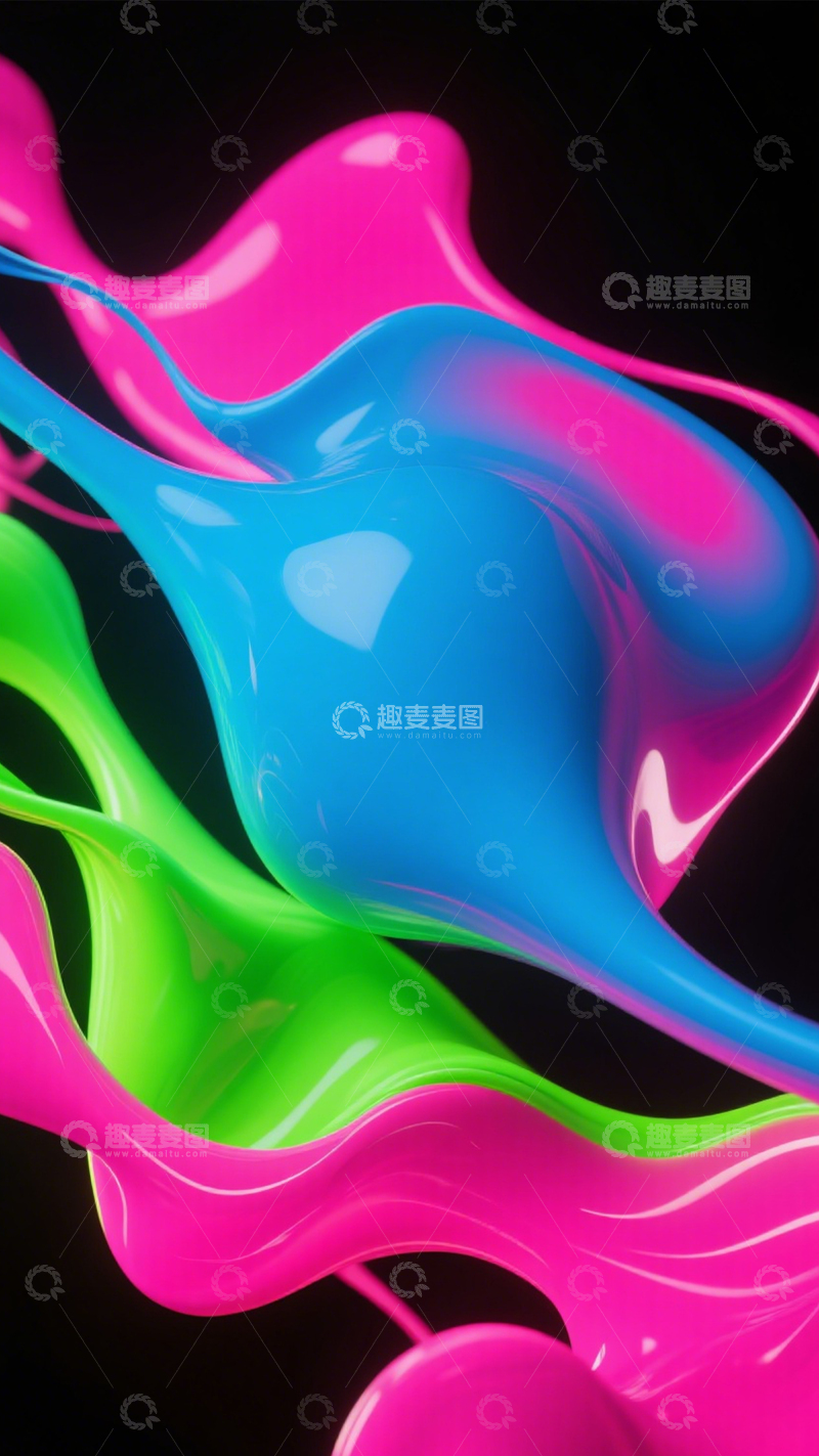 高清大图下载【趣麦麦图】霓虹流体创意绚丽视觉2