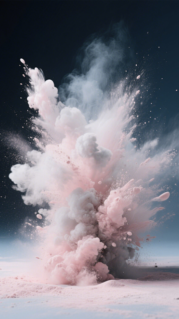 粉蓝烟雾艺术视觉冲击1