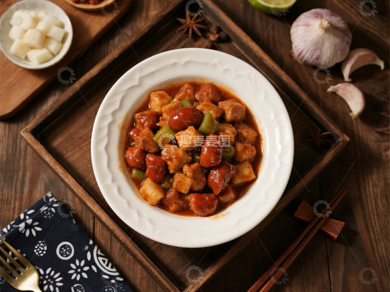 高清大图下载【趣麦麦图】宫保鸡丁摄影图2