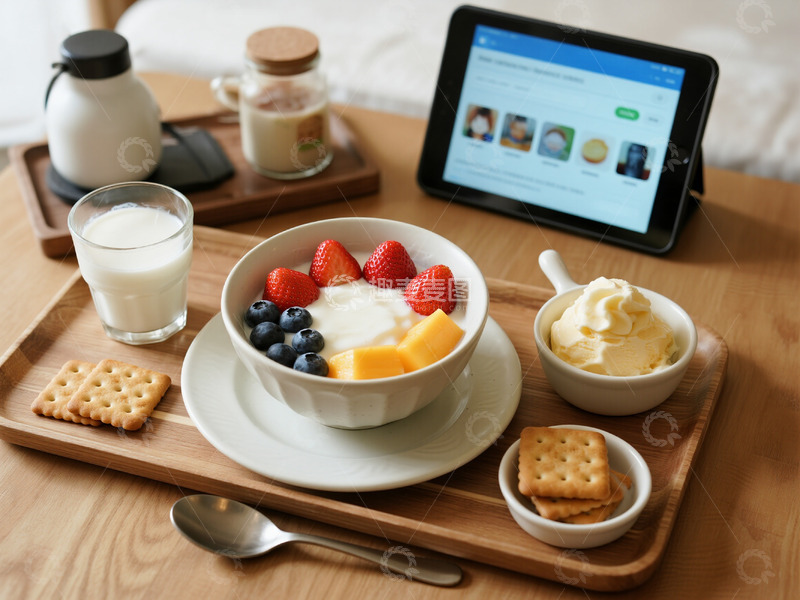 高清大图下载【趣麦麦图】甜品牛奶下午茶