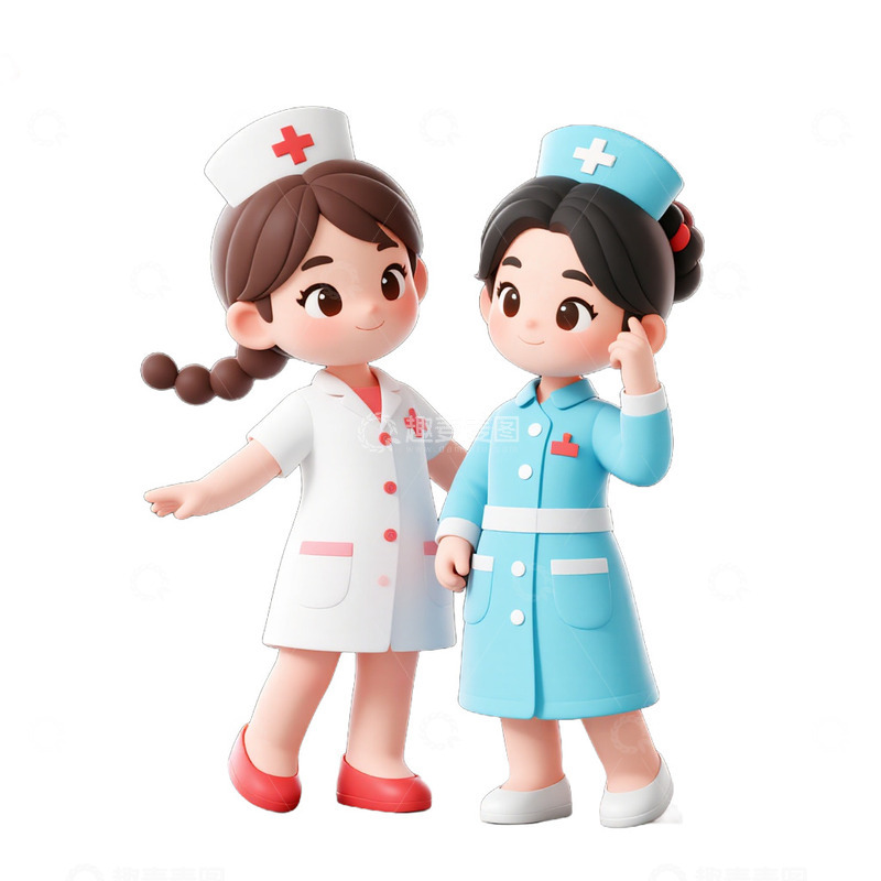 多人护士形象免抠元素