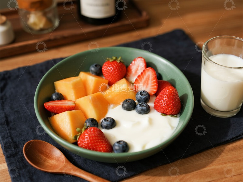 高清大图下载【趣麦麦图】甜品牛奶下午茶